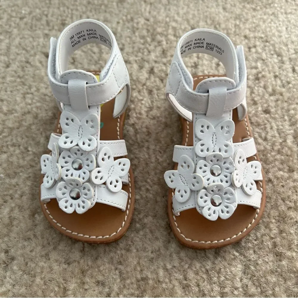 Rachel Shoes White Toddler Sandals - Size 5 NWOT